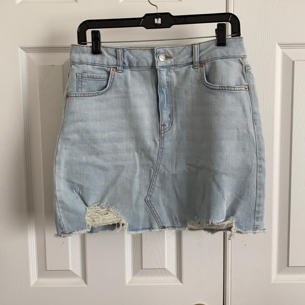 Jean Light Wash Mini Skirt